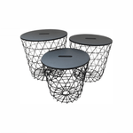 Casa si Gradina - Mobilier - Mese si birouri - Masute de cafea - Masuta auxiliara, grafit/negru, BATIS TYP 2 - Infinity.ro