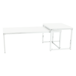 Casa si Gradina - Mobilier - Mese si birouri - Masute de cafea - Set 2 masute de cafea, alb mat/crom, MAGNO TYP 2 - Infinity.ro