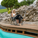 Casa si Gradina - Gradina si terasa - Mobilier exterior - Scaune si sezlonguri gradina - Sezlong de gradina reglabil, maro deschis, GERALD - Infinity.ro