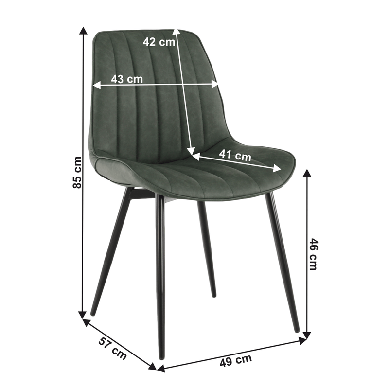 Casa si Gradina - Mobilier - Scaune si fotolii - Scaune - Scaun, verde/negru, HAZAL - Infinity.ro