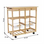 Casa si Gradina - Mobilier - Mese si birouri - Masute de cafea - Masuta de servire, natural, LUMBER - Infinity.ro