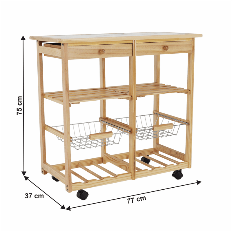 Casa si Gradina - Mobilier - Mese si birouri - Masute de cafea - Masuta de servire, natural, LUMBER - Infinity.ro