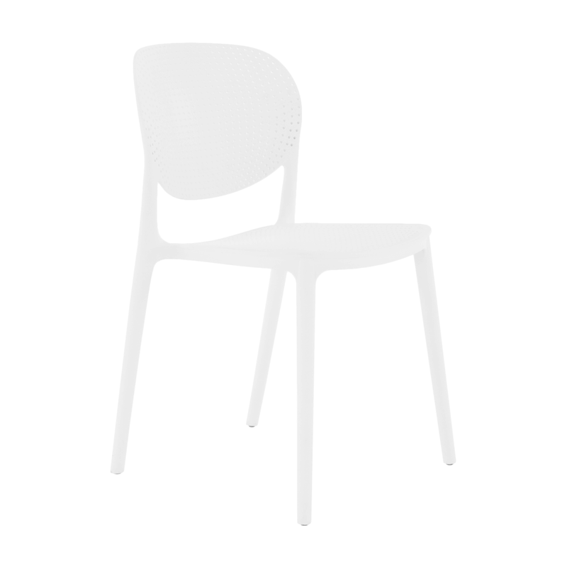 Casa si Gradina - Gradina si terasa - Mobilier exterior - Scaune si sezlonguri gradina - Scaun stivuibil, alb, FEDRA - Infinity.ro