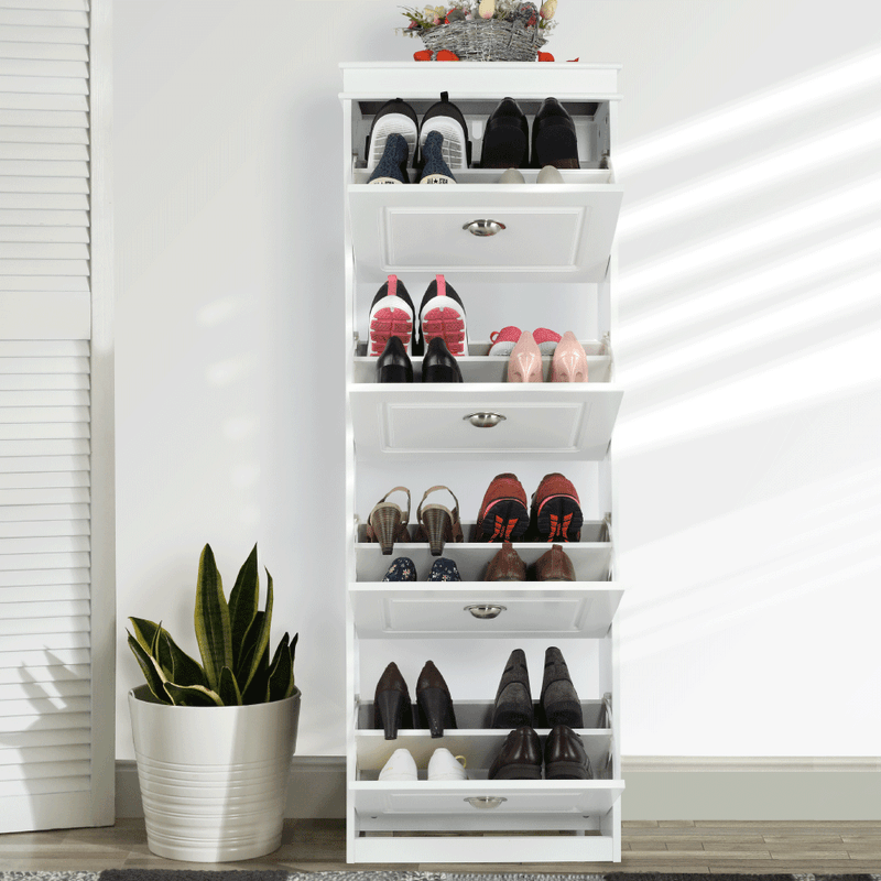 Casa si Gradina - Mobilier - Dulapuri si sifoniere - Dulapuri pantofi - Pantofar, 4 compartimente, alb, SEBER TYP 3 - Infinity.ro