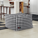 Casa si Gradina - Mobilier - Scaune si fotolii - Tabureti - Taburet, negru/alb, KRETON - Infinity.ro