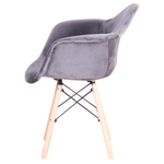 Casa si Gradina - Mobilier - Scaune si fotolii - Fotolii - Fotoliu modern, gri maro Taupe material textil Velvet, DAREL TIP 3 - Infinity.ro