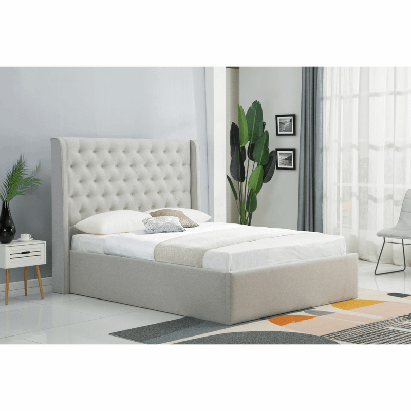 Casa si Gradina - Mobilier - Paturi si accesorii - Paturi - Pat, gri deschis, JOSIE, 160x200 - Infinity.ro