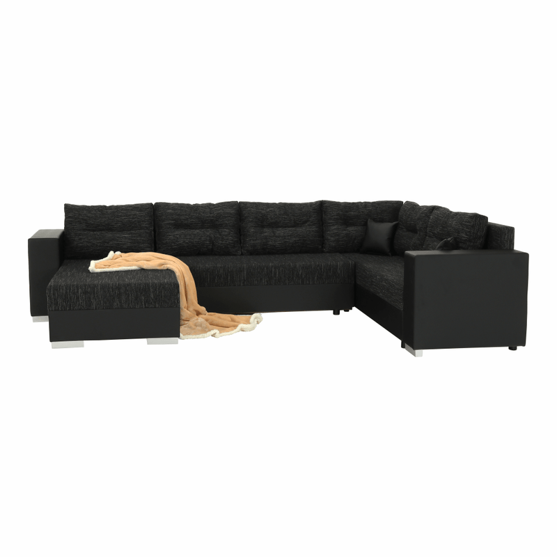 Casa si Gradina - Mobilier - Canapele si coltare - Coltare - Coltar reversibil, negru/negru spicat, STILA - Infinity.ro