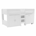 Casa si Gradina - Mobilier - Mobilier copii - Patuturi copii - Pat combinat pentru camera copiilor, alb, FANY - Infinity.ro