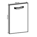 Electronice si Electrocasnice - Masini de spalat vase - Accesorii masini de spalat vase - Usa pentru masina de spalat vase, gri mat, 59,6x71,3, LAYLA - Infinity.ro