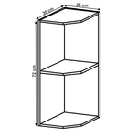 Casa si Gradina - Mobilier - Comode si corpuri - Corpuri bucatarie - Cabinet superior deschis, alb, LAYLA G25PZ - Infinity.ro