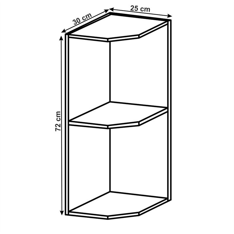 Casa si Gradina - Mobilier - Comode si corpuri - Corpuri bucatarie - Cabinet superior deschis, alb, LAYLA G25PZ - Infinity.ro