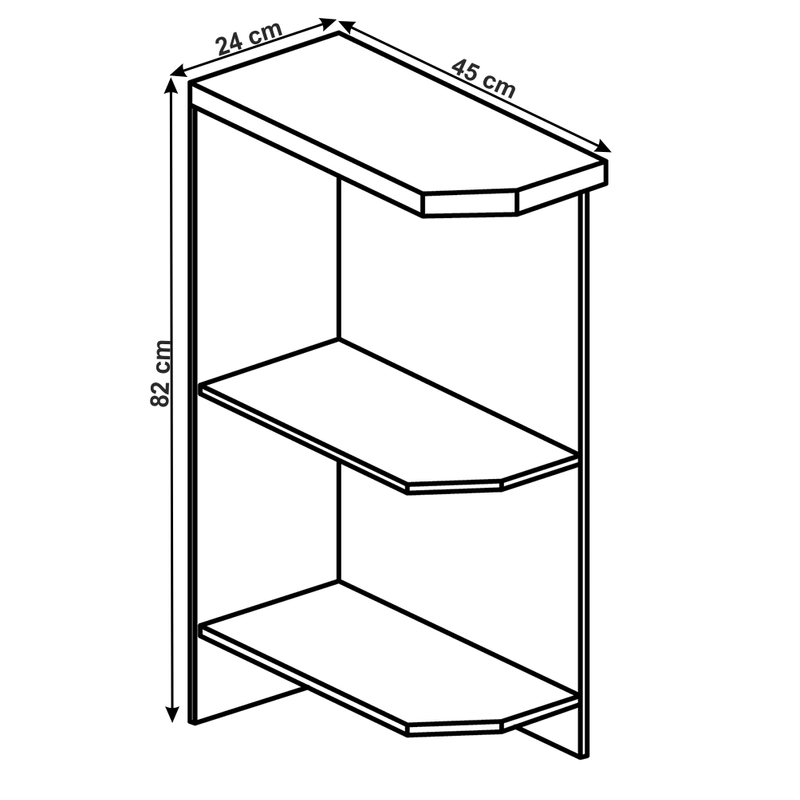 Casa si Gradina - Mobilier - Comode si corpuri - Corpuri bucatarie - Cabinet inferior deschis, alb, model stanga, LAYLA D25PZ - Infinity.ro
