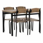 Casa si Gradina - Mobilier - Seturi de mobilier - Seturi mese si scaune - Set de luat masa 1 + 4, stejar artizanal, AMANDA - Infinity.ro