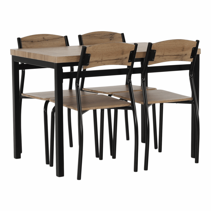 Casa si Gradina - Mobilier - Seturi de mobilier - Seturi mese si scaune - Set de luat masa 1 + 4, stejar artizanal, AMANDA - Infinity.ro