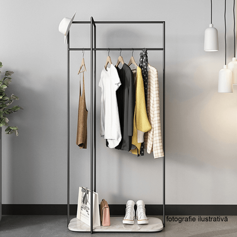 Casa si Gradina - Mobilier - Organizare si depozitare - Cuiere - Cuier modern, negru/marmura, DEBRO - Infinity.ro