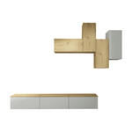Casa si Gradina - Mobilier - Seturi de mobilier - Seturi living - Mobilier living, gri deschis/stejar artisan, OTEN - Infinity.ro