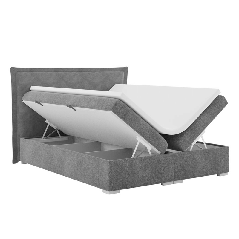 Casa si Gradina - Mobilier - Paturi si accesorii - Paturi - Pat boxspring, gri, 180x200, MEGAN - Infinity.ro