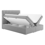 Casa si Gradina - Mobilier - Paturi si accesorii - Paturi - Pat boxspring, gri deschis, 180x200, FONDA - Infinity.ro