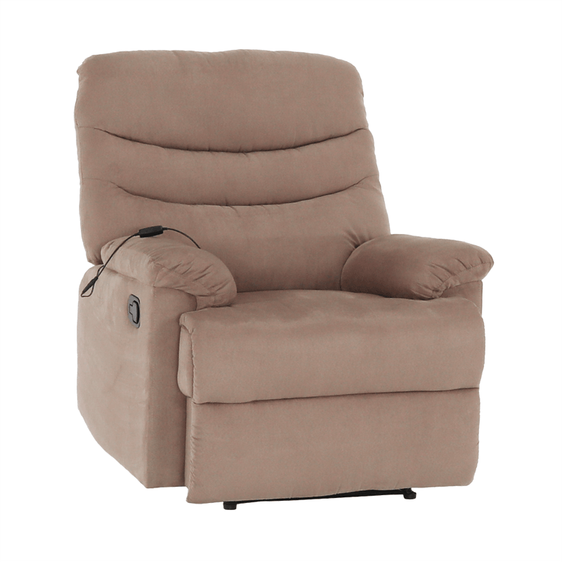 Ingrijire personala si Cosmetice - Sanatate si wellness - Articole wellness - Fotolii de masaj - Fotoliu reglabil masaj, material textil grej TAUPE, LAMBERT - Infinity.ro