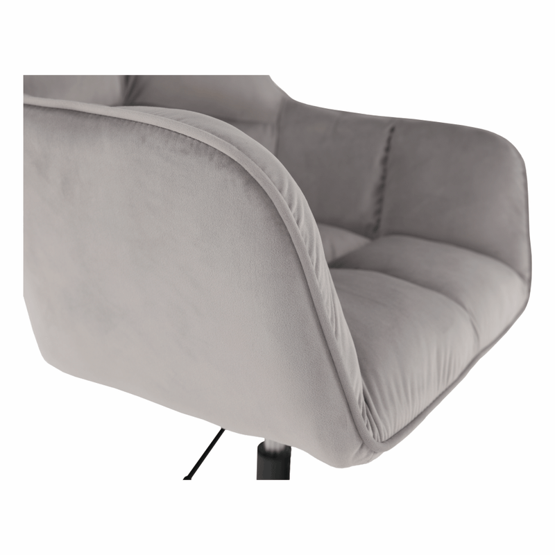 Casa si Gradina - Mobilier - Scaune si fotolii - Scaune - Fotoliu de birou, material catifea gri  /metal, HAGRID - Infinity.ro