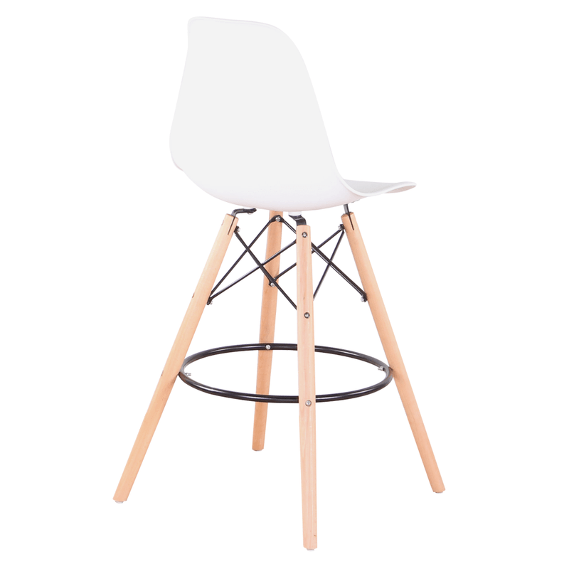 Casa si Gradina - Mobilier - Scaune si fotolii - Scaune - 6 buc scaun de bar, alb/fag, CARBRY 2 NEW - Infinity.ro