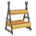 Casa si Gradina - Gradinarit si plante - Plante si ghivece - Ghivece si suporturi - Suport pentru flori din lemn, natural / gri, BERON - Infinity.ro