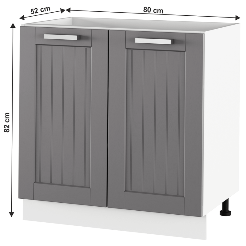 Casa si Gradina - Mobilier - Dulapuri si sifoniere - Dulapuri - Dulap inferior, gri inchis/alb, JULIA TYP 60 - Infinity.ro