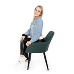 Casa si Gradina - Mobilier - Scaune si fotolii - Fotolii - Fotoliu design, verde / negru, LACEY - Infinity.ro