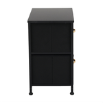 Casa si Gradina - Mobilier - Comode si corpuri - Noptiere - Comoda/noptiera cu sertare din panza, negru/artar rosu, KESIDY TYP 1 - Infinity.ro