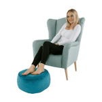 Casa si Gradina - Mobilier - Scaune si fotolii - Tabureti - Taburet, tesatura turcoaz, KEREM - Infinity.ro