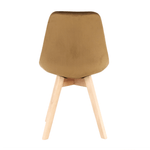 Casa si Gradina - Mobilier - Scaune si fotolii - Scaune - Scaun, catifea Velvet maro/lemn fag, LORITA - Infinity.ro