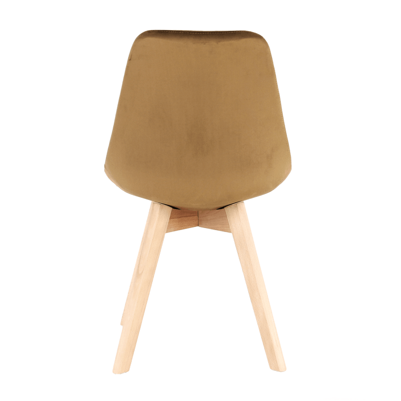 Casa si Gradina - Mobilier - Scaune si fotolii - Scaune - Scaun, catifea Velvet maro/lemn fag, LORITA - Infinity.ro