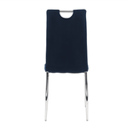 Casa si Gradina - Mobilier - Scaune si fotolii - Scaune - Scaun de masa, tesatura albastra din catifea / crom, OLIVA NEW - Infinity.ro