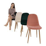Casa si Gradina - Mobilier - Scaune si fotolii - Scaune - Scaun, tesatura catifea bej / fag, LEGA - Infinity.ro