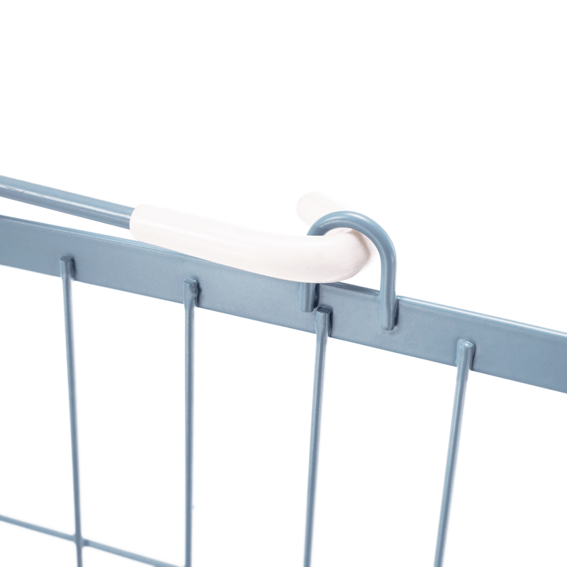 Market - Spalare si intretinere rufe - Uscatoare de rufe si accesorii - Cos de rufe, metal, gri-albastru, HERMES - Infinity.ro