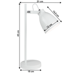 Casa si Gradina - Corpuri si surse de iluminat - Veioze si lampi - Veioze - Lampa de masa, alba / metalica, AIDEN TIP 1 - Infinity.ro