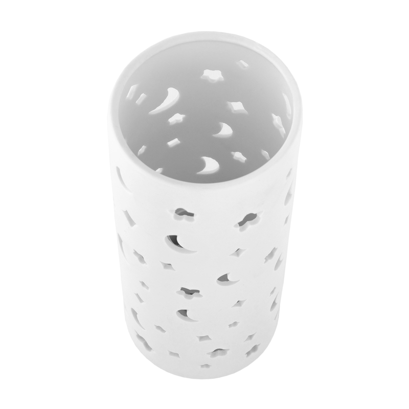 Casa si Gradina - Corpuri si surse de iluminat - Veioze si lampi - Veioze - Lampa de masa din ceramica, model alb / luna, DANAR - Infinity.ro