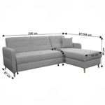 Casa si Gradina - Mobilier - Canapele si coltare - Coltare - Coltar de colt universala, gri mix, VISBY - Infinity.ro
