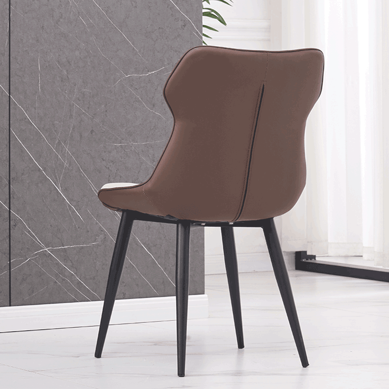 Casa si Gradina - Mobilier - Scaune si fotolii - Scaune - Scaun de luat masa, piele ecologica, bej / maro, OSTELA - Infinity.ro