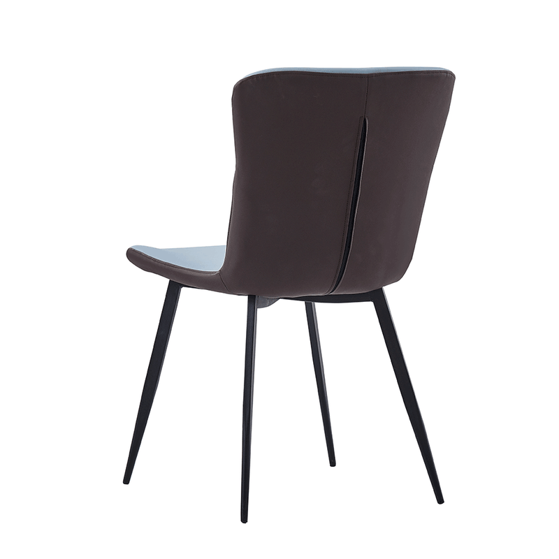 Casa si Gradina - Mobilier - Scaune si fotolii - Scaune - Scaun de luat masa, piele ecologica, albastru / maro, KLARISA - Infinity.ro