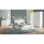 Casa si Gradina - Mobilier - Paturi si accesorii - Paturi - Pat 160x200, alb, RAMIAK - Infinity.ro