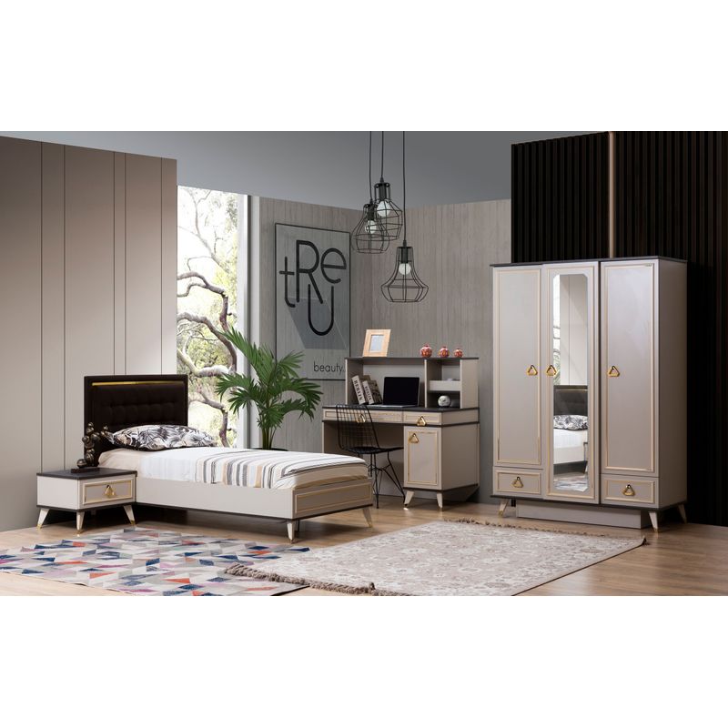 Casa si Gradina - Mobilier - Seturi de mobilier - Seturi dormitor - Set dormitor tineret Riga Alpino 4 piese - Infinity.ro