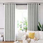 Casa si Gradina - Textile si covoare - Perdele si draperii - Draperii - Set draperie din catifea blackout cu inele albe, Madison, 150x270 cm, densitate 700 g ml, Bright White, 2 buc - Infinity.ro