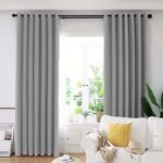 Casa si Gradina - Textile si covoare - Perdele si draperii - Draperii - Set draperie din catifea blackout cu inele albe, Madison, 250x235 cm, densitate 700 g ml, Spanish Gray, 2 buc - Infinity.ro