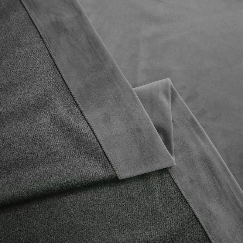 Casa si Gradina - Textile si covoare - Perdele si draperii - Draperii - Set draperie din catifea blackout cu inele auriu antic, Madison, 250x250 cm, densitate 700 g ml, Spanish Gray, 2 buc - Infinity.ro