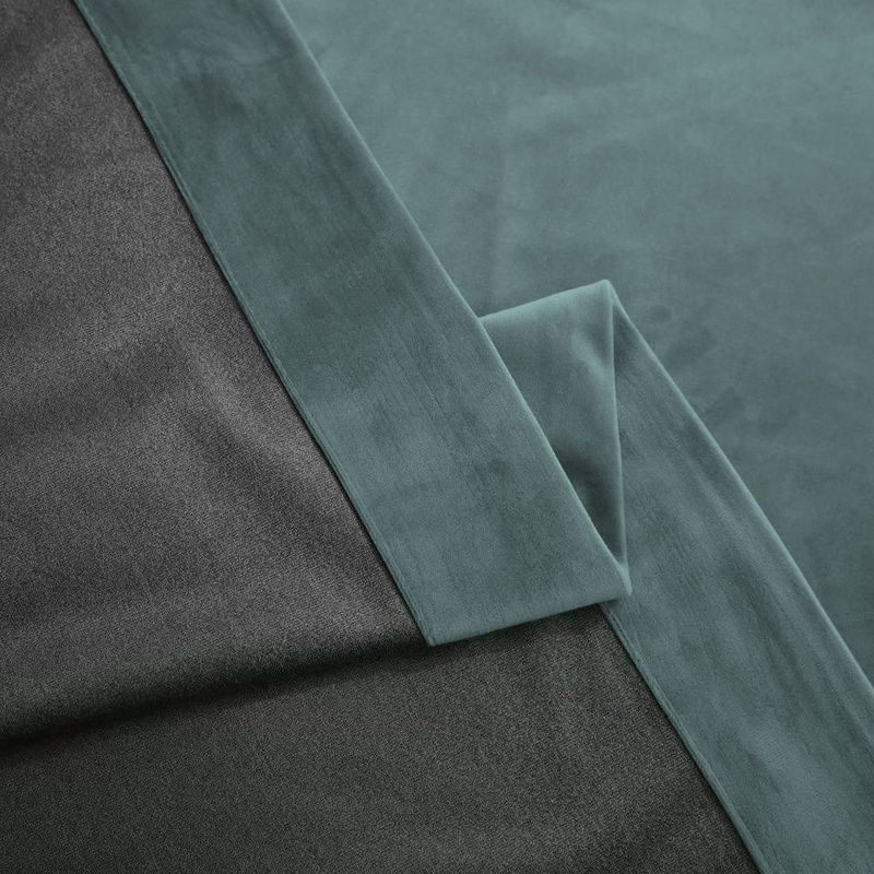 Casa si Gradina - Textile si covoare - Perdele si draperii - Draperii - Set draperie din catifea blackout cu inele crom, Madison, 150x230 cm, densitate 700 g ml, Morning Blue, 2 buc - Infinity.ro