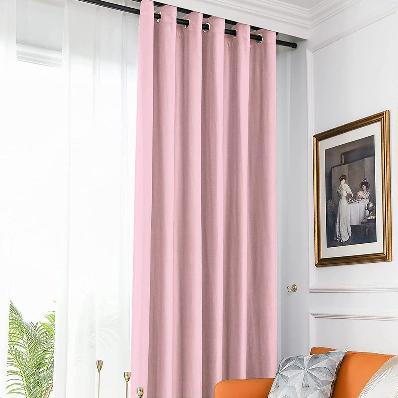 Casa si Gradina - Textile si covoare - Perdele si draperii - Draperii - Draperie din catifea blackout cu inele argintii, Madison, 250x235 cm, densitate 700 g ml, Queen Pink, 1 buc - Infinity.ro