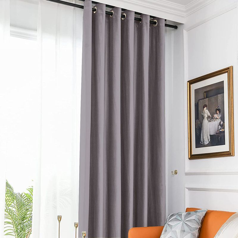 Casa si Gradina - Textile si covoare - Perdele si draperii - Draperii - Set draperie din catifea blackout cu inele argintii, Madison, 250x215 cm, densitate 700 g ml, Martini, 2 buc - Infinity.ro