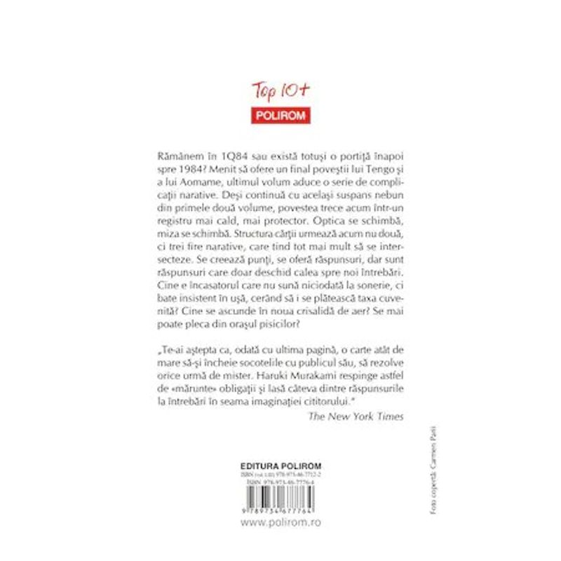 Carti si Birotica - Carti - Fictiune - 1Q84. Vol. III, Haruki Murakami - Infinity.ro